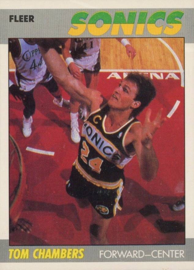 1987 Fleer Tom Chambers #19 Basketball Card