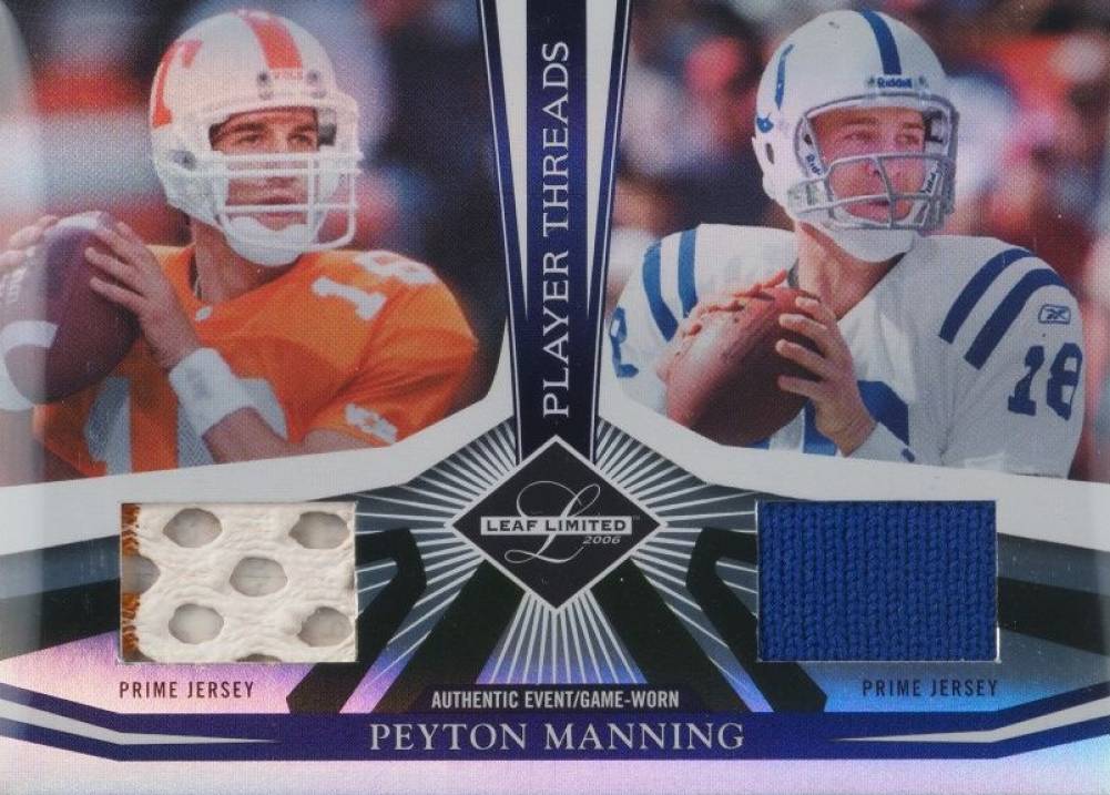 2006 Leaf Limited Player Threads Peyton Manning #PT21 Football Card