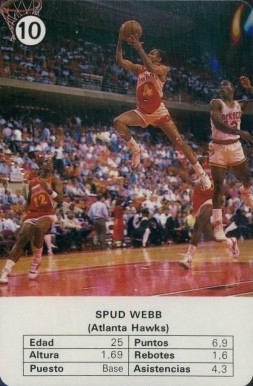 1988 Fournier Estrellas Spud Webb #10 Basketball Card