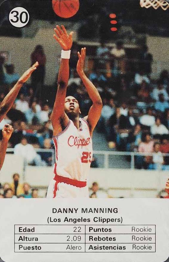 1988 Fournier Estrellas Danny Manning #30 Basketball Card