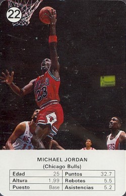 1988 Fournier Estrellas Michael Jordan #22 Basketball Card