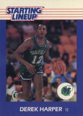 1988 Kenner Starting Lineup Derek Harper # Basketball Card