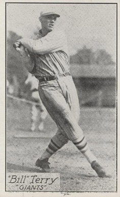 1928 R315 Bill Terry # Baseball Card