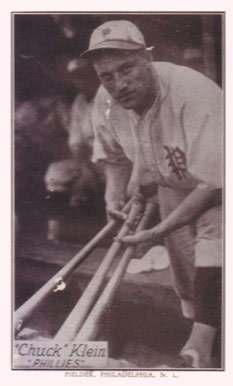 1928 R315 Chuck Klein # Baseball Card