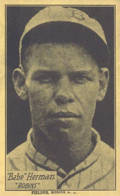 1928 R315 Babe Herman # Baseball Card