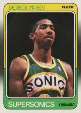 1988 Fleer Derrick McKey #109 Basketball Card