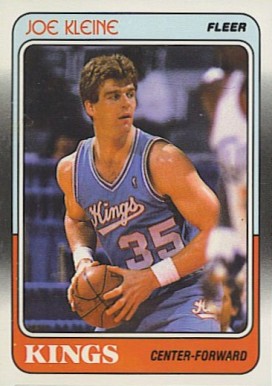 1988 Fleer Joe Kleine #97 Basketball Card