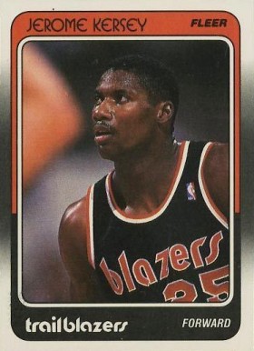 1988 Fleer Jerome Kersey #95 Basketball Card