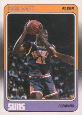 1988 Fleer Mark West #91 Basketball Card