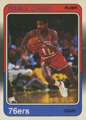 1988 Fleer Maurice Cheeks #86 Basketball Card