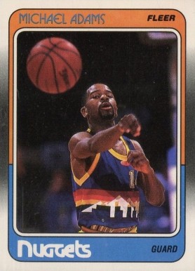 1988 Fleer Michael Adams #33 Basketball Card