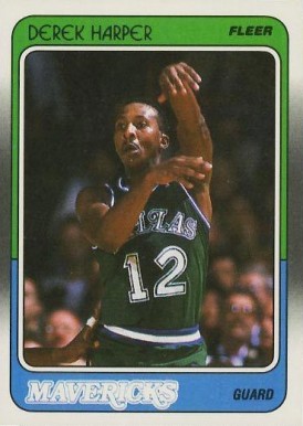 1988 Fleer Derek Harper #30 Basketball Card