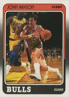 1988 Fleer John Paxson #19 Basketball Card