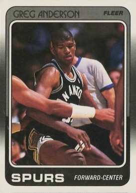 1988 Fleer Greg Anderson #101 Basketball Card