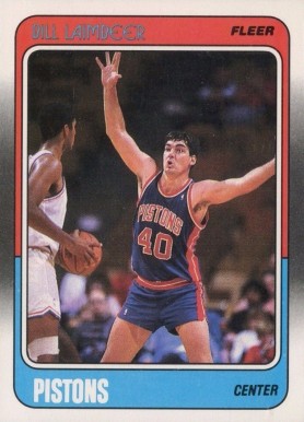 1988 Fleer Bill Laimbeer #42 Basketball Card