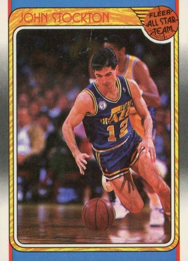 1988 Fleer John Stockton #127 Basketball Card