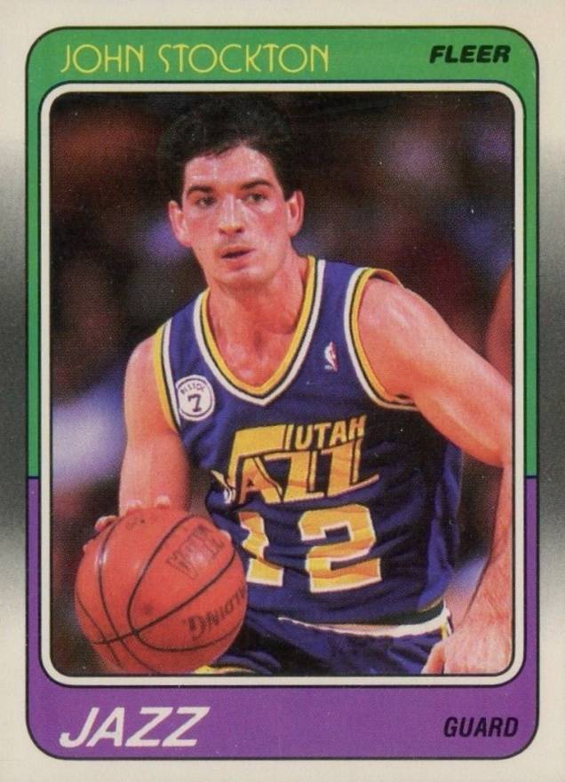 1988 Fleer John Stockton #115 Basketball Card