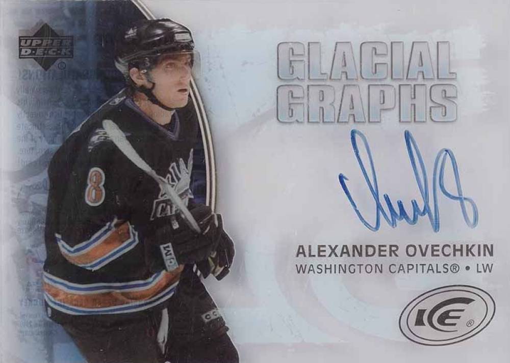 2005 Upper Deck Ice Glacial Graphs Alexander Ovechkin #GG-AO Hockey Card