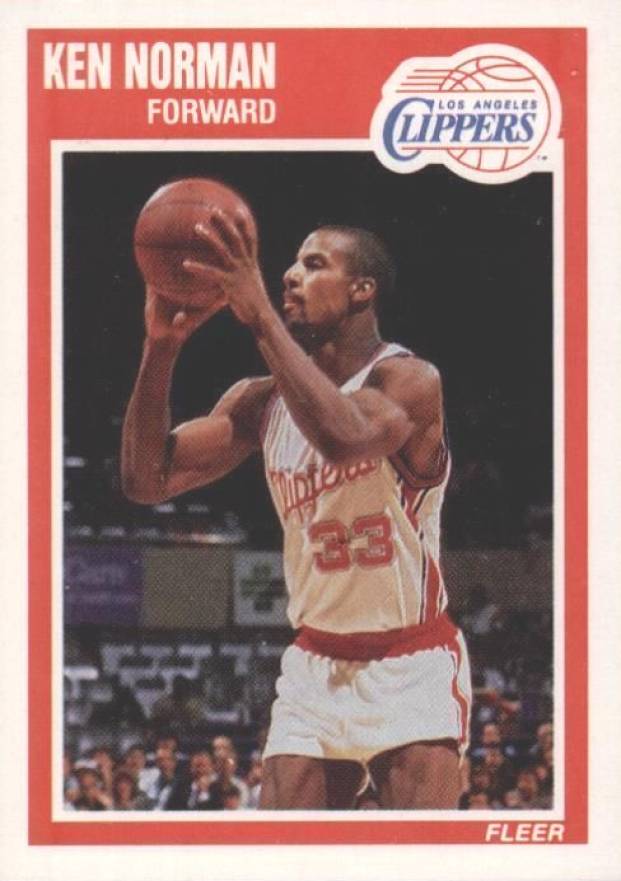 1989 Fleer Ken Norman #72 Basketball Card