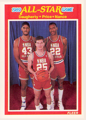 1989 Fleer Daugherty/Price/Nance #166 Basketball Card