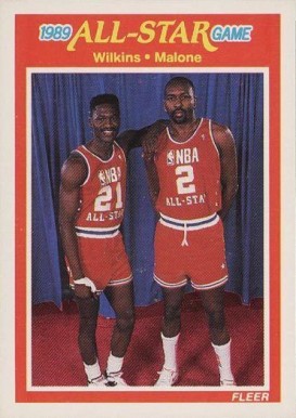 1989 Fleer Wilkins/Malone #165 Basketball Card
