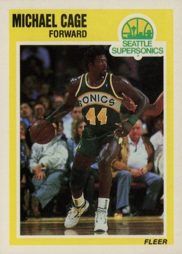 1989 Fleer Michael Cage #145 Basketball Card