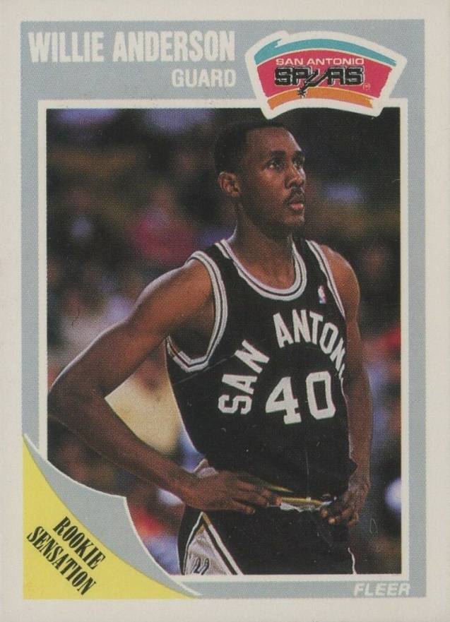 1989 Fleer Willie Anderson #140 Basketball Card