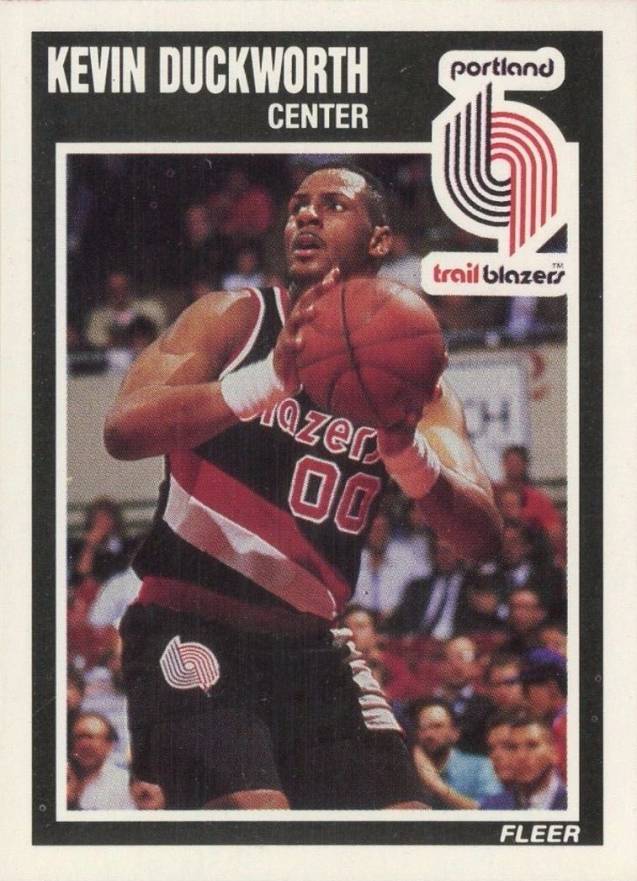 1989 Fleer Kevin Duckworth #129 Basketball Card