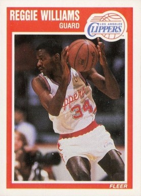 1989 Fleer Reggie Williams #74 Basketball Card