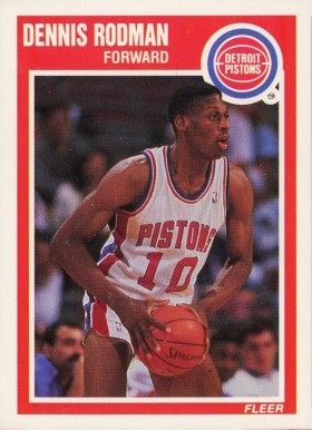 1989 Fleer Dennis Rodman #49 Basketball Card