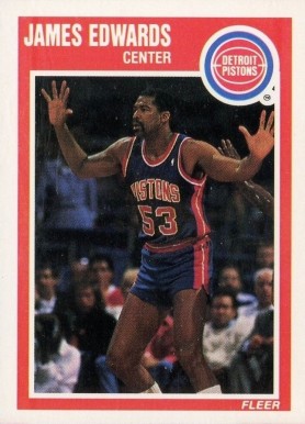 1989 Fleer James Edwards #46 Basketball Card
