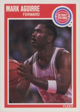 1989 Fleer Mark Aguirre #44 Basketball Card
