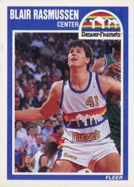 1989 Fleer Blair Rasmussen #42 Basketball Card