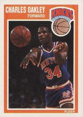 1989 Fleer Charles Oakley #103 Basketball Card