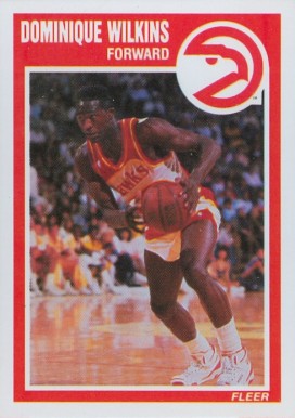 1989 Fleer Dominique Wilkins #7 Basketball Card