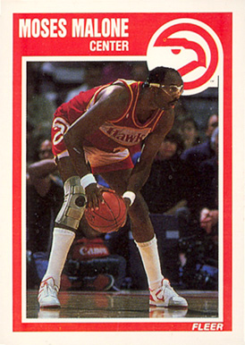 1989 Fleer Moses Malone #4 Basketball Card