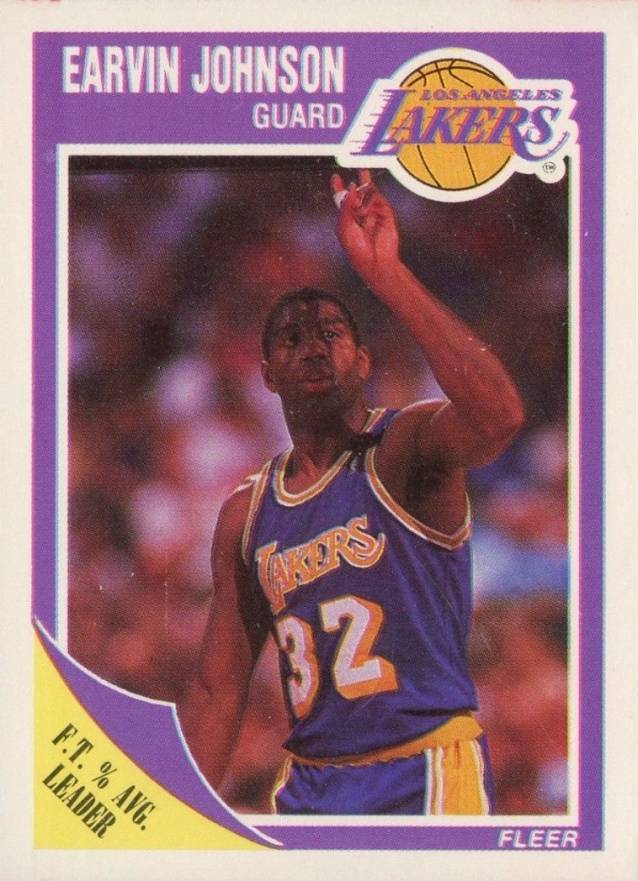 1989 Fleer Magic Johnson #77 Basketball Card