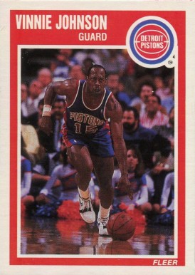 1989 Fleer Vinnie Johnson #47 Basketball Card