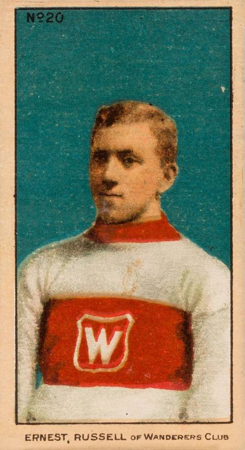 1910 Imperial Ernest Russell of Wanderers Club #20 Hockey Card