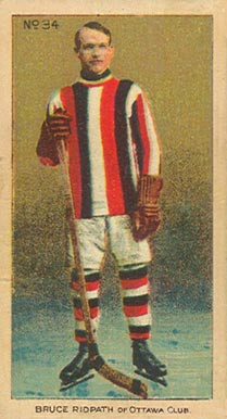 1910 Imperial Bruce Ridpath of Ottawa Club #34 Hockey Card