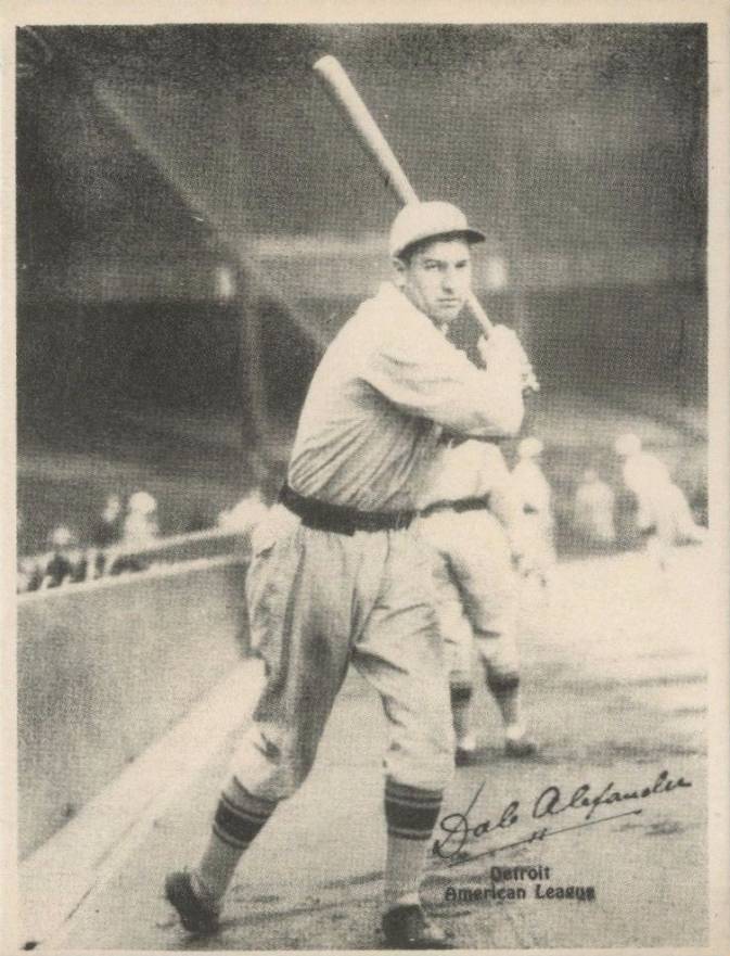 1929 Kashin Publications Dale Alexander #1 Baseball Card