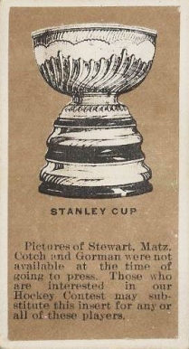 1924 Champ's Cigarettes The Stanley Cup # Hockey Card