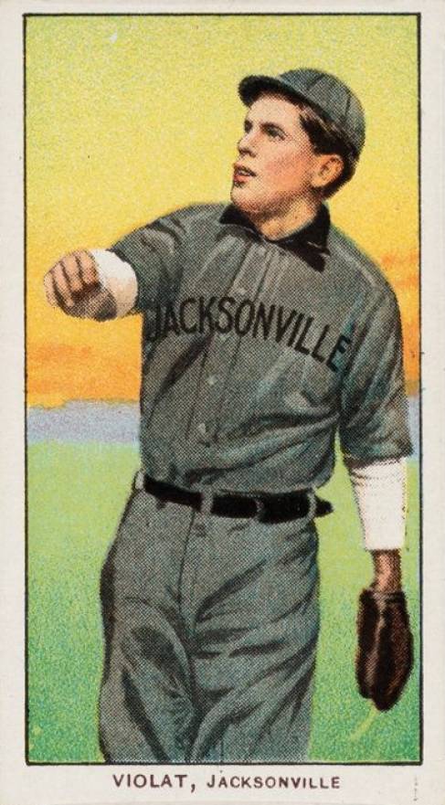 1909 White Borders Piedmont 350  Violat, Jacksonville #492 Baseball Card