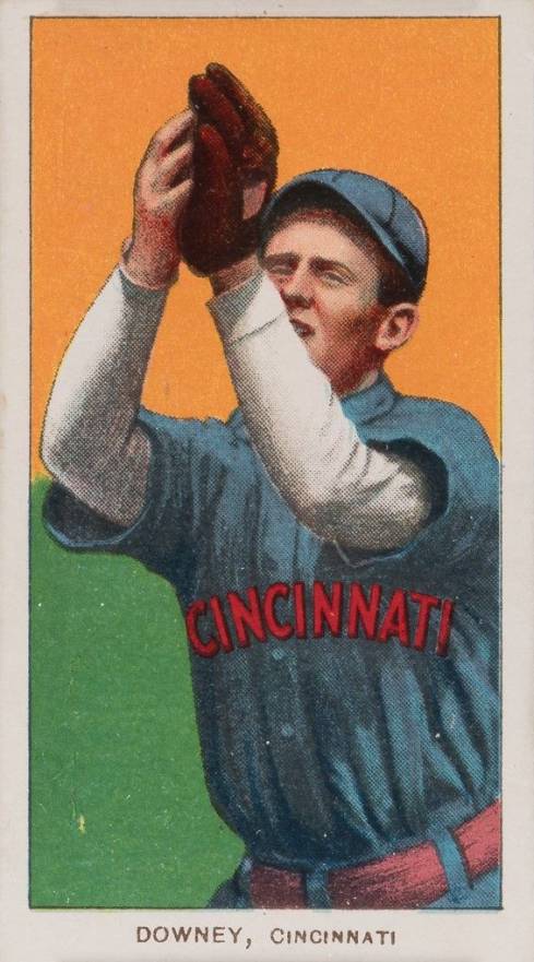 1909 White Borders Piedmont 350  Downey. Cincinnati #145 Baseball Card