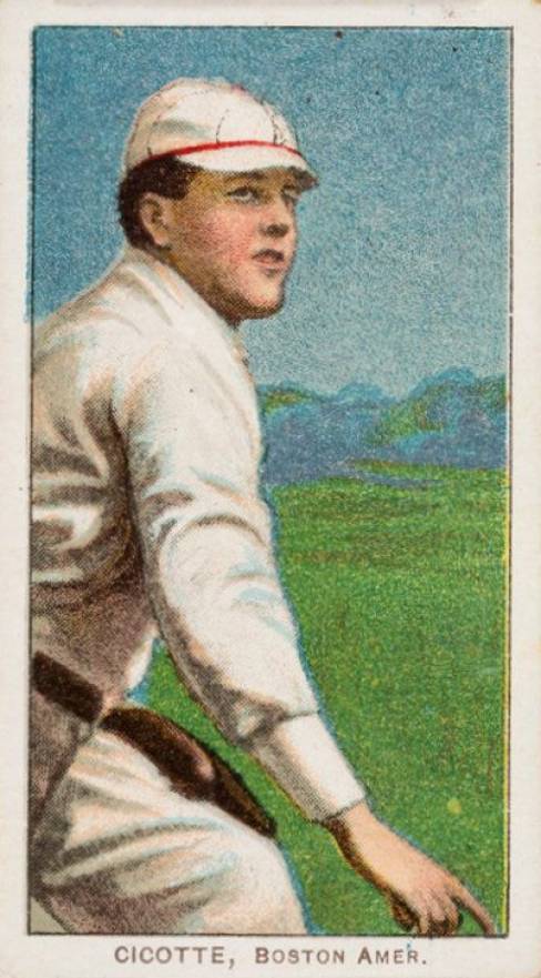 1909 White Borders Piedmont 350  Cicotte, Boston Amer. #88 Baseball Card