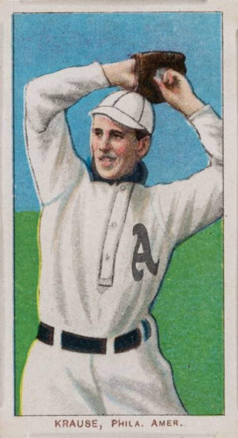 1909 White Borders Piedmont 350  Krause, Phila. Amer. #264 Baseball Card