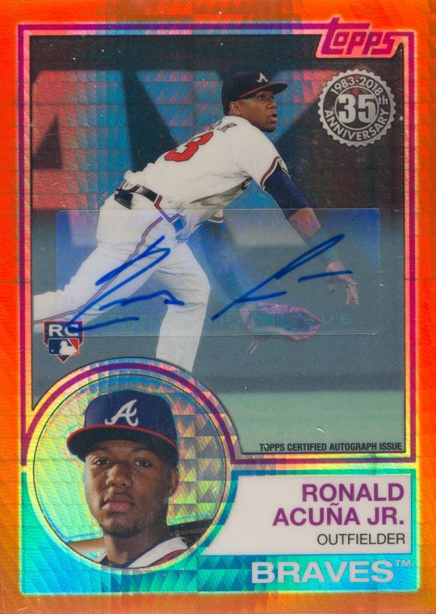2018 Topps Silver Pack 1983 Chrome Promo Ronald Acuna Jr. #101 Baseball Card