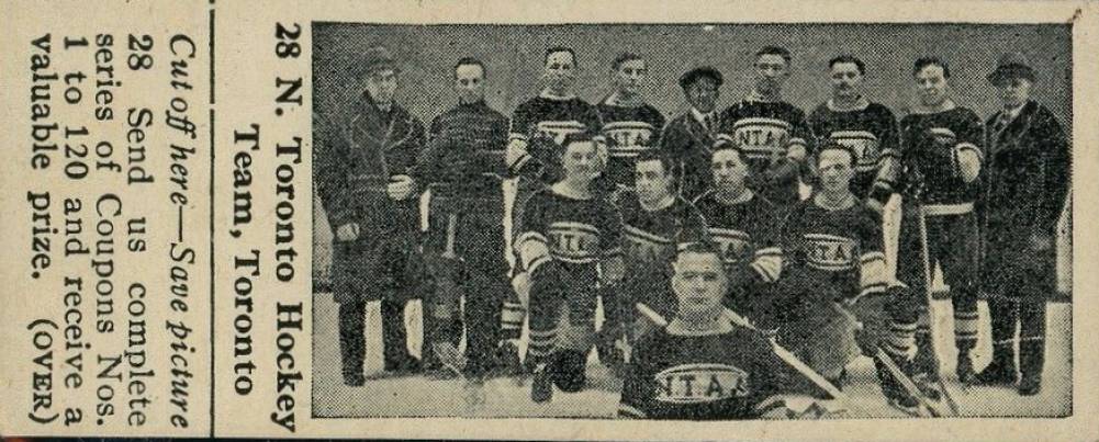 1925 Dominion Chocolate North Ontario Team #28 Hockey Card