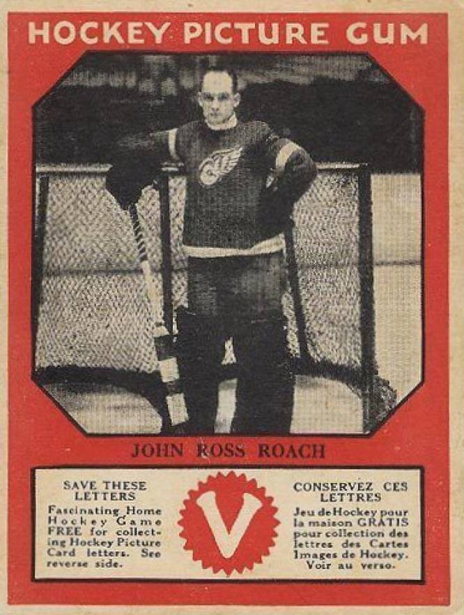 1933 Canadian Gum John Ross Roach # Hockey Card