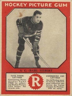 1933 Canadian Gum Babe Seibert # Hockey Card